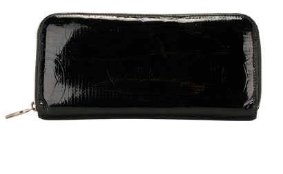 Cartier Long Zipped Wallet, &pound;110, Accessories, Black, Patent Leather, Front view